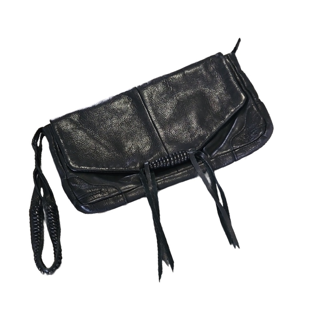 Lucky Brand Black Leather Clutch